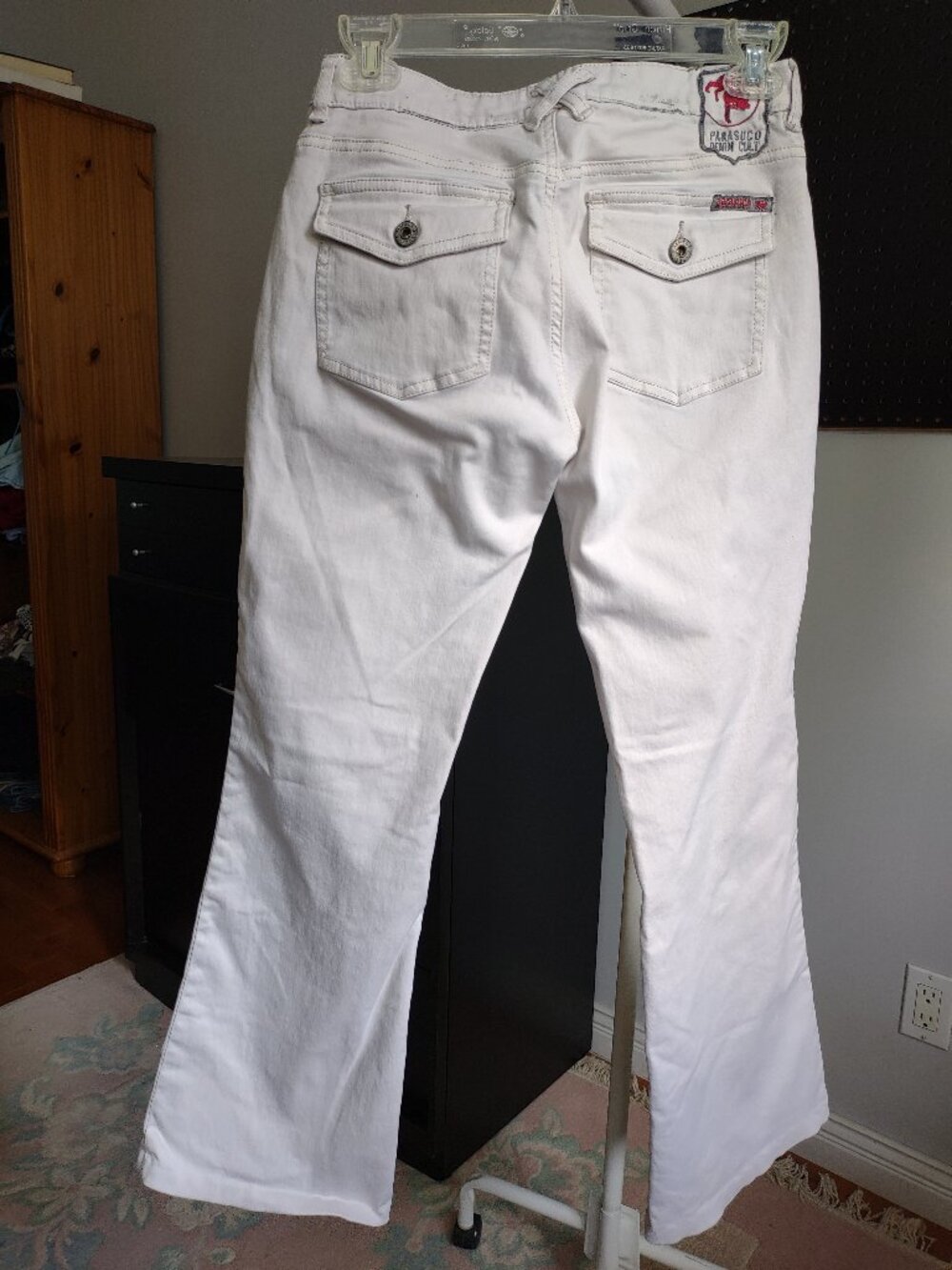 Paracuso white women's jeans size 28 stretchy - Picture 7 of 16